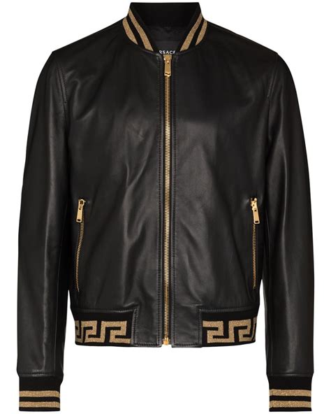 versace lederjacken|net a porter versace jacket.